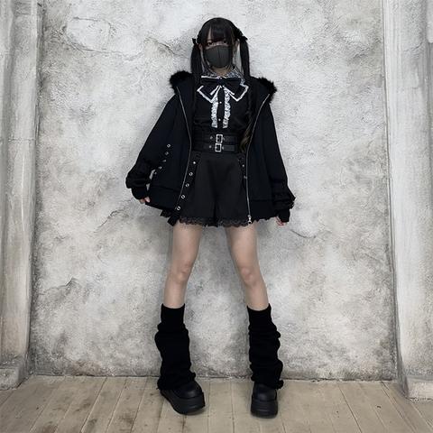 レディース【S～L】　フードジップパーカ（えすちゃん×majoretty）