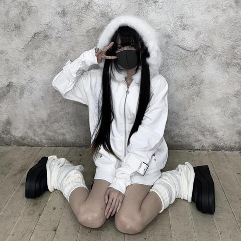 レディース【S～L】　フードジップパーカ（えすちゃん×majoretty）