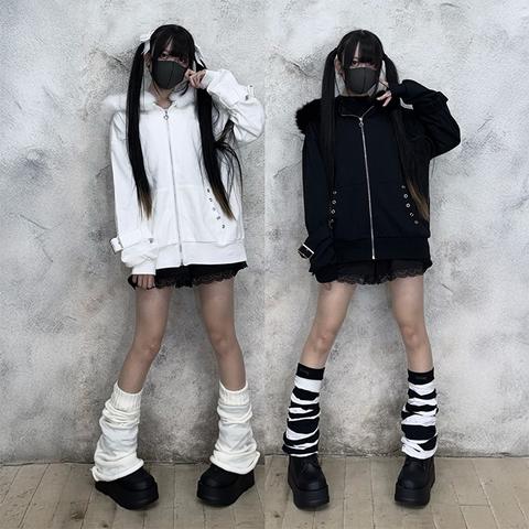 レディース【S～L】　フードジップパーカ（えすちゃん×majoretty）