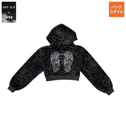 レディース　ヒョウ柄ジップパーカ（CHIP CLIP×1095.）