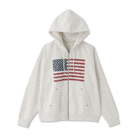 レディース　国旗柄ジップパーカ（CHIP CLIP）