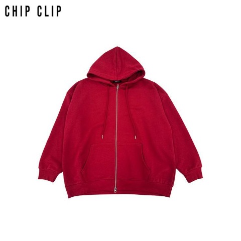 レディース　ビッグシルエットジップパーカ（CHIP CLIP）
