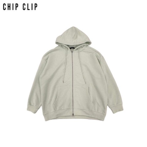 レディース　ビッグシルエットジップパーカ（CHIP CLIP）