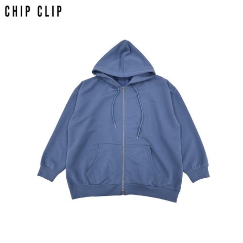 レディース　ビッグシルエットジップパーカ（CHIP CLIP）