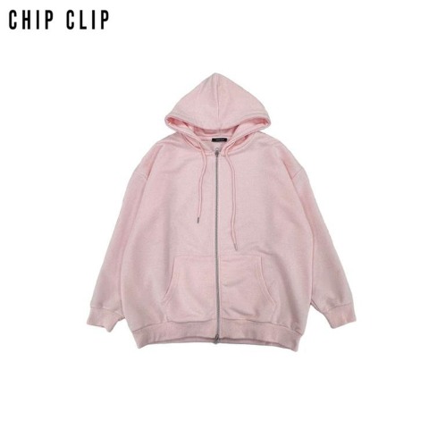 レディース　ビッグシルエットジップパーカ（CHIP CLIP）