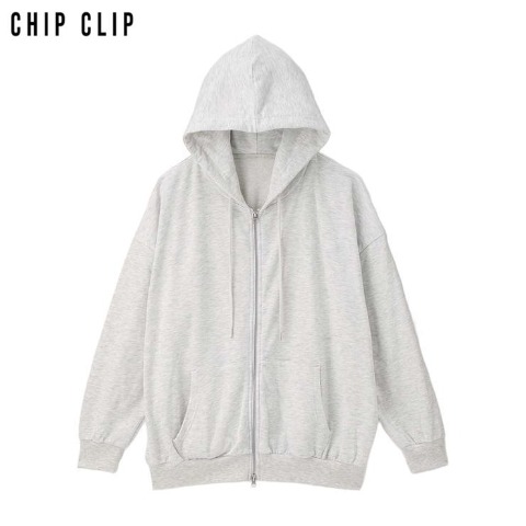 レディース　ビッグシルエットジップパーカ（CHIP CLIP）