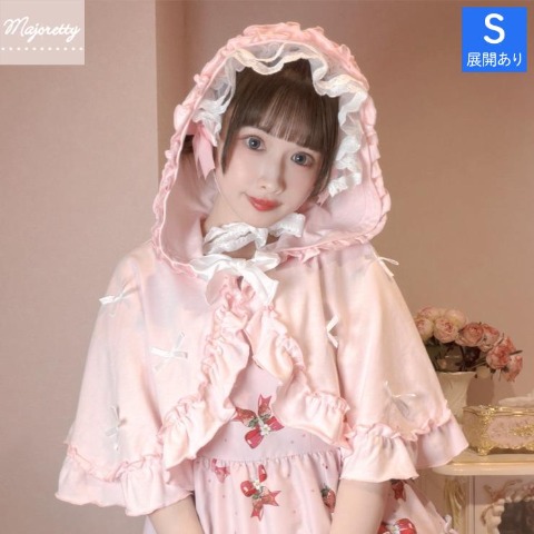 レディース【S～L】　リボンポンチョ（まゆろん×majoretty）