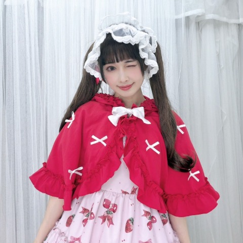 レディース【S～L】　リボンポンチョ（まゆろん×majoretty）