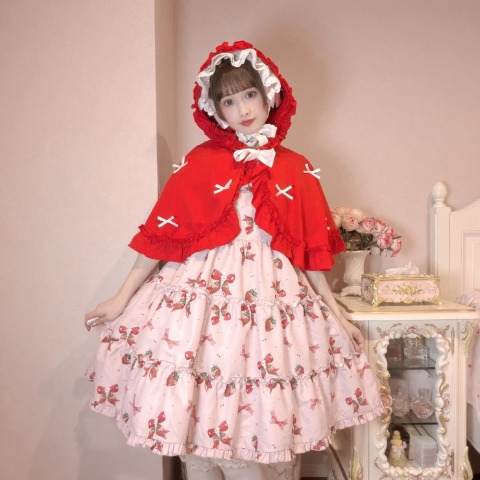 レディース【S～L】　リボンポンチョ（まゆろん×majoretty）