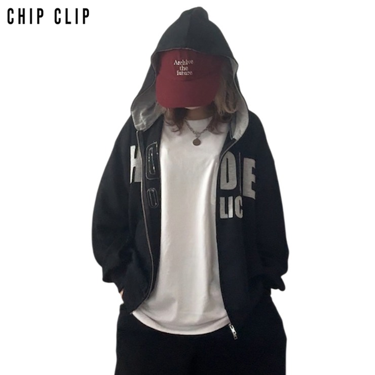 レディース ロゴジップパーカ（CHIP CLIP×miyu） | アベイル