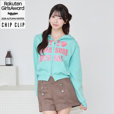 レディース　ジップパーカ（CHIP CLIP）