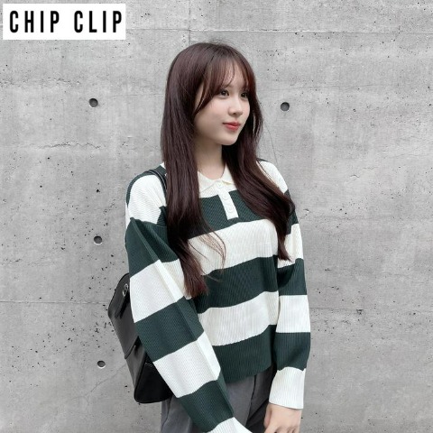 レディース　ラガーボーダープルオーバー（CHIP CLIP）