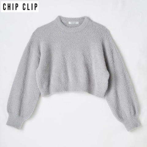 レディース　ラメシャギーニットプルオーバー（CHIP CLIP）