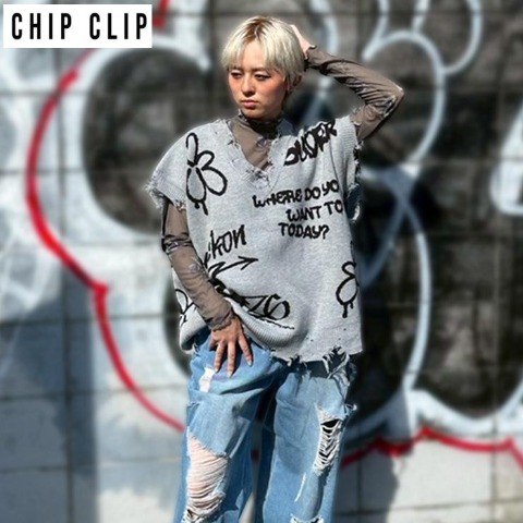 レディース　ニットプルオーバー（CHIP CLIP）