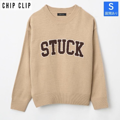 レディース【S～L】　ロゴニットプルオーバー（CHIP CLIP）