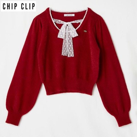 レディース　シャギーニットプルオーバー（CHIP CLIP）