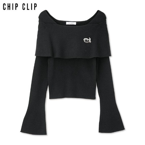 レディース　ブローチ付きプルオーバー（CHIP CLIP）