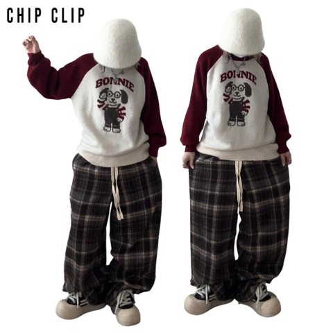 レディース　ラグランニットプルオーバー（miyu×CHIP CLIP）