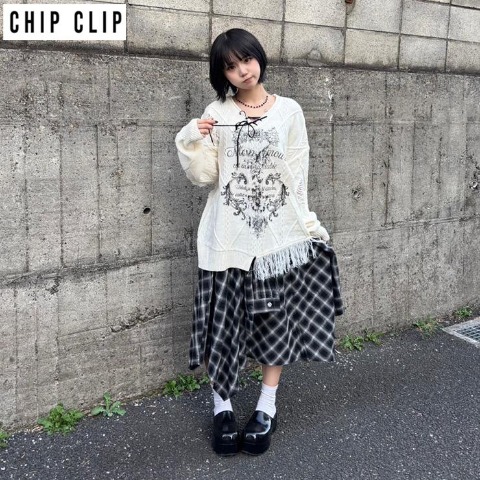 レディース　ニットプルオーバー（CHIP CLIP×まひろ）