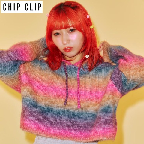 レディース　ニットプルオーバー（Zipper×CHIP CLIP）