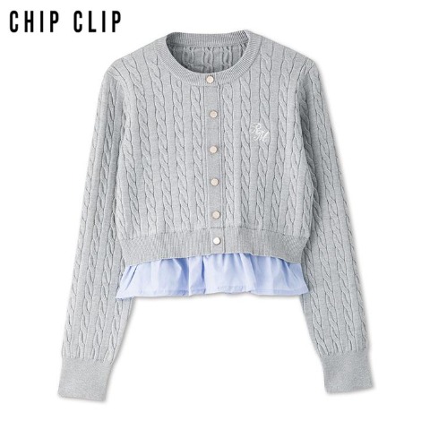 レディース　裾切替ニットプルオーバー（CHIP CLIP）