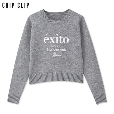 レディース　刺しゅうロゴニットプルオーバー（CHIP CLIP）