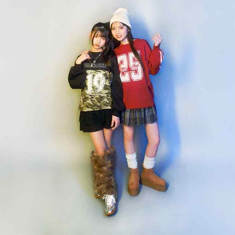 レディース【プチサイズ】　ナンバリングニットプルオーバー（Emmamuah）