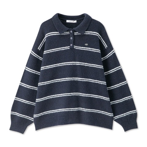 レディース　ボーダーポロニットプルオーバー（CHIP CLIP）