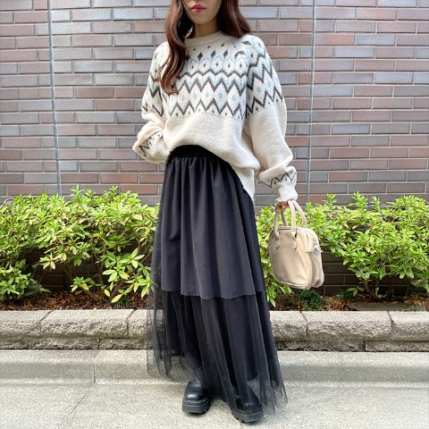 レディース　ノルディックニットプルオーバー（CHIP CLIP）