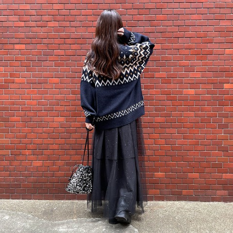 レディース　ノルディックニットプルオーバー（CHIP CLIP）