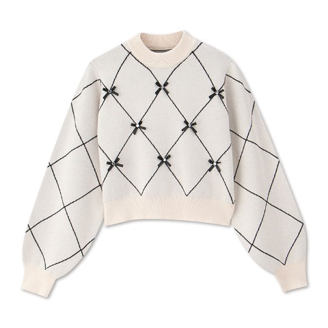 レディース　アーガイルニットプルオーバー（CHIP CLIP）