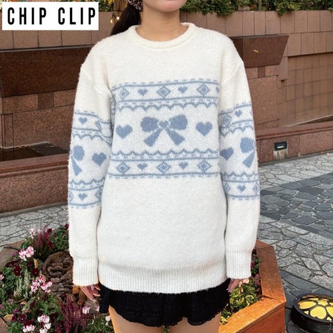 レディース　ニットプルオーバー（CHIP CLIP・TikTok）