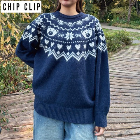レディース　ニットプルオーバー（CHIP CLIP・TikTok）