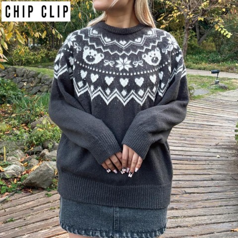 レディース　ニットプルオーバー（CHIP CLIP・TikTok）