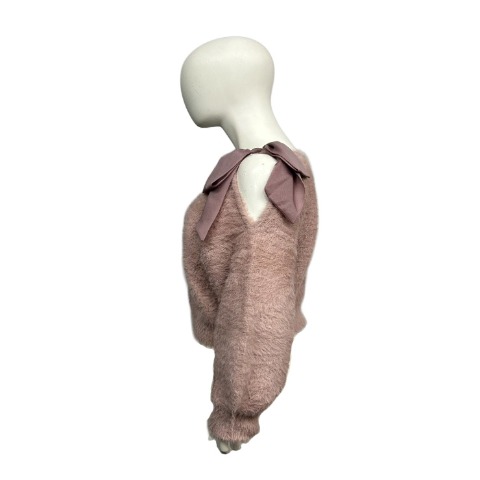 レディース　肩リボンニットプルオーバー（CHIP CLIP）