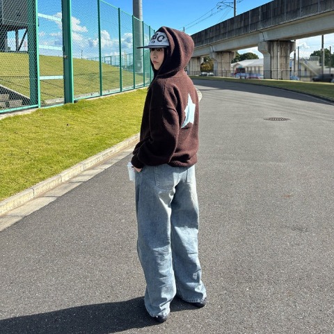 レディース　ニットプルパーカー（CHIP CLIP×ぽんづ）