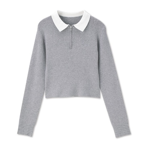 レディース　襟付ロゴニットプルオーバー（CHIP CLIP）