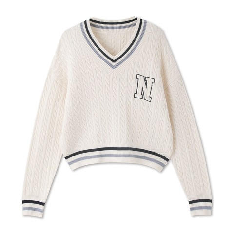 レディース　ケーブルニットプルオーバー（CHIP CLIP）