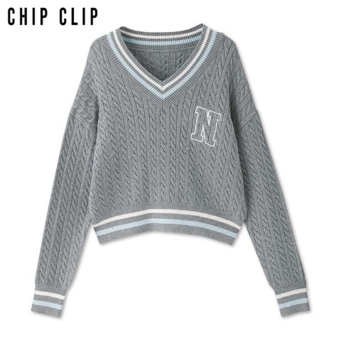 レディース　ケーブルニットプルオーバー（CHIP CLIP）