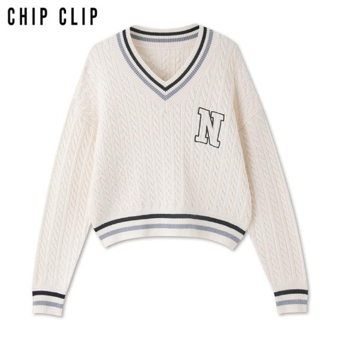 レディース　ケーブルニットプルオーバー（CHIP CLIP）