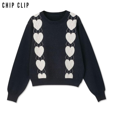 レディース　アーガイルニットプルオーバー（CHIP CLIP）