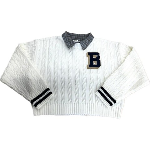 レディース　シャツドッキングニットプルオーバー（CHIP CLIP）