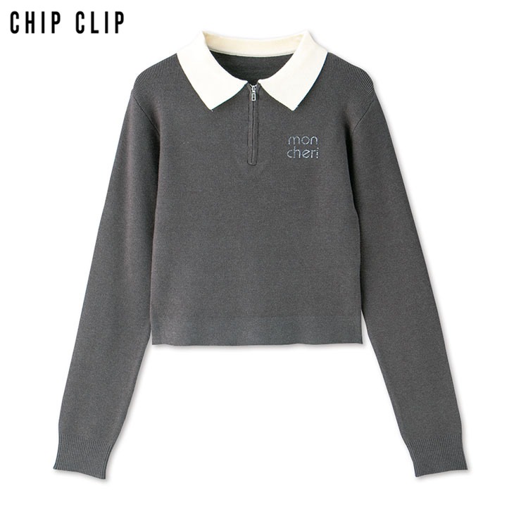 レディース ハーフジップニットプルオーバー（CHIP CLIP） | アベイル