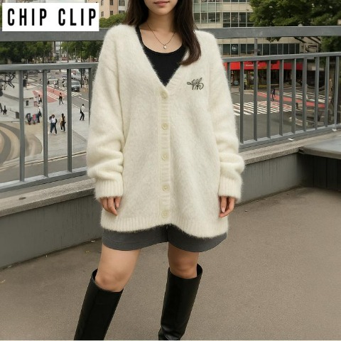 レディース　ニットカーディガン（CHIP CLIP）