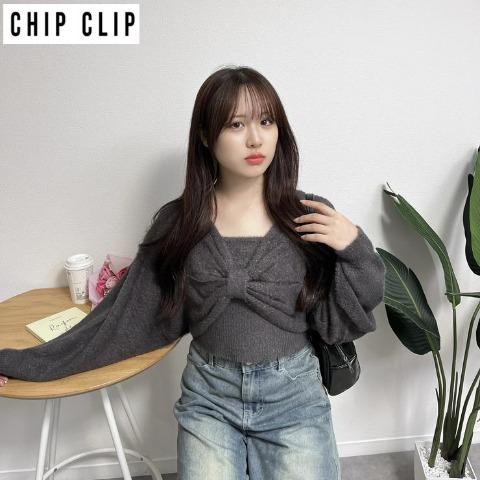 レディース　ニットボレロ+キャミソールセット（CHIP CLIP）
