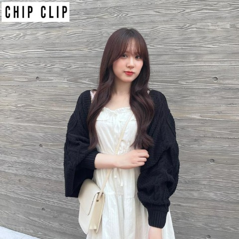 レディース　ショート丈ニットボレロ（CHIP CLIP）