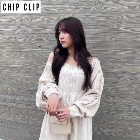 レディース　ショート丈ニットボレロ（CHIP CLIP）
