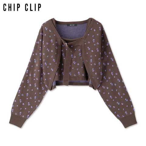 レディース　ニットボレロ+キャミソールセット（CHIP CLIP）