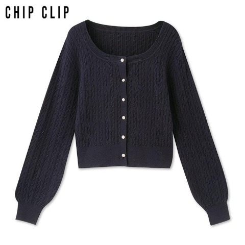 レディース　ケーブルニットカーディガン（CHIP CLIP）