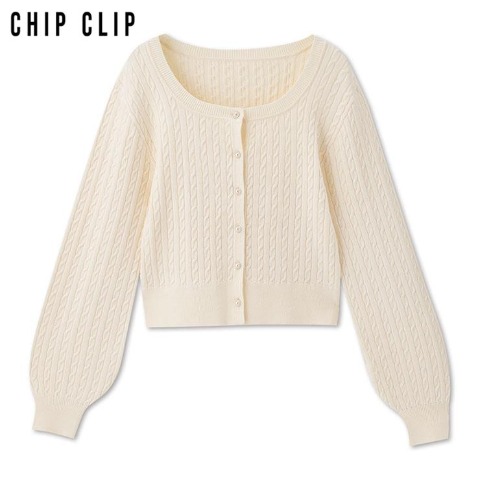 レディース　ケーブルニットカーディガン（CHIP CLIP）